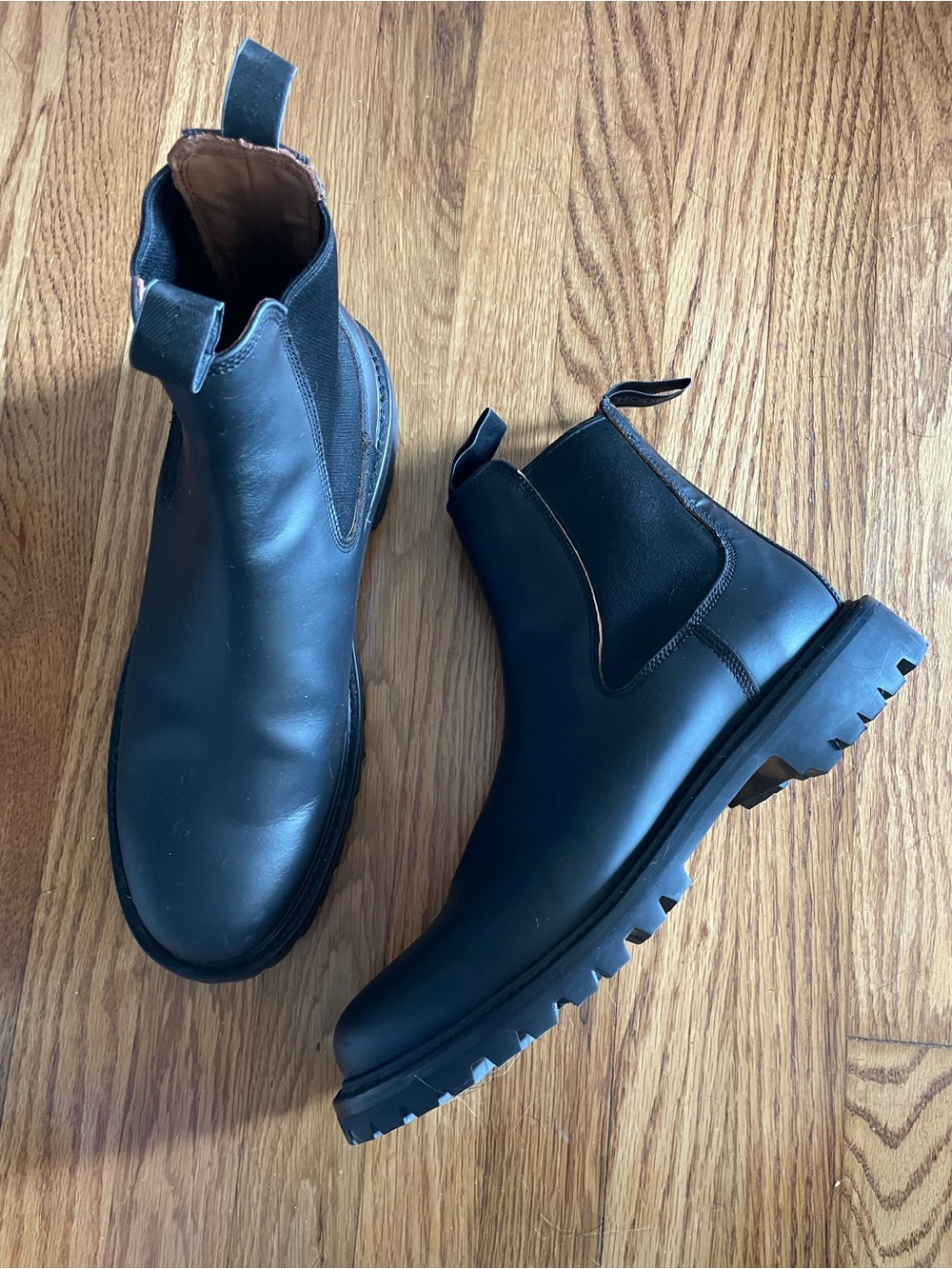 Rhodes Men's Black Chelsea Boots Vibram Sole 11